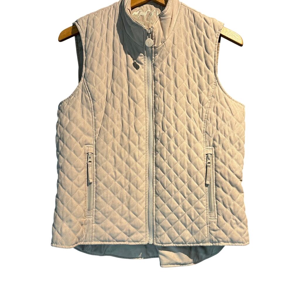 Outback Size Medium Ladies Outdoor Warm Cozy Winter Layering Tan Quilted Vest